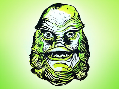 Creature creature green halloween ink lagoon monster