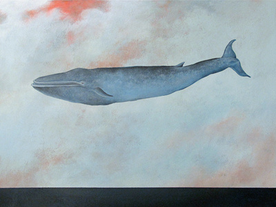 Blue Whale over the Sea
