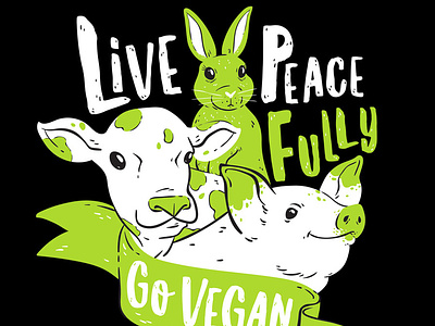 PAN T-Shirt Design animals design illustration tshirt design vegan