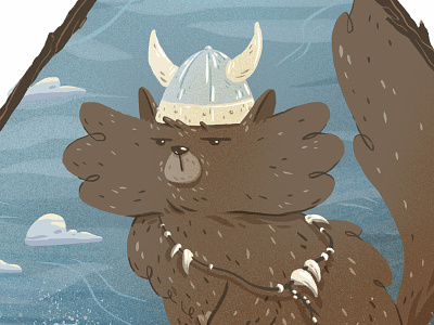 viking cat cats childrens illustration illustration ipad pro procreate