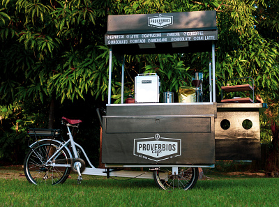 Proverbios Café bicycle bike branding coffee coffeshop espresso logo