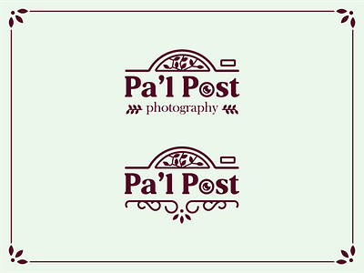 Pa'l Post elegant logo logo logotype photography photography logo simple logo