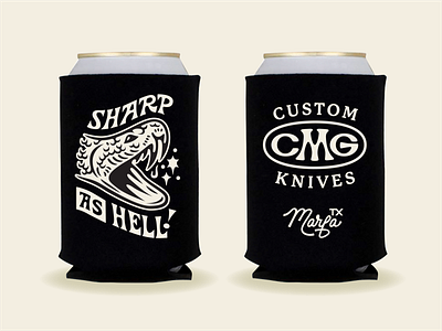 CMG Koozie branding design graphic design handlettering identity illustration lettering logo logo design product design vintage