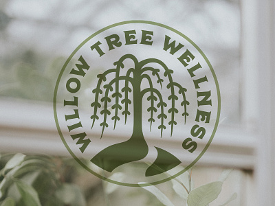 Willow Tree Wellness green health holistic identity logo massage reiki wellness yoga