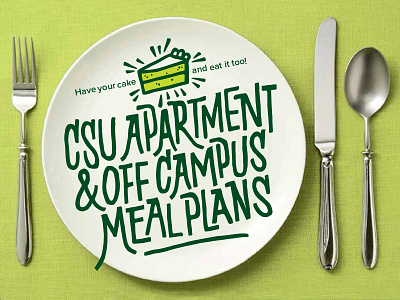Off Campus Meal Marketing food graphic design handlettering illustration lettering university