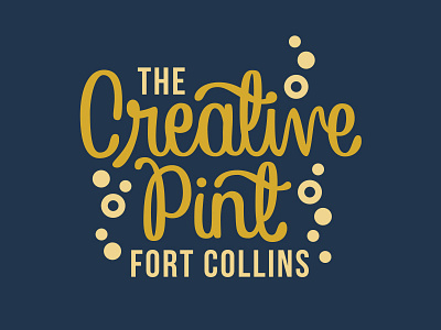The Creative Pint beer design hand lettering identity logo