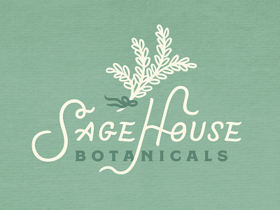 Sage House V2 apothecary botanicals graphic design greens healthcare identity logo logo design sage wip