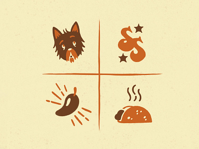 Senor Stinky's Cantina Elements design graphic design identity illustration logo