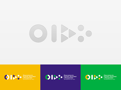 Inclusion, disability and diversity observatory circle geometric geometric logo green idendity logo logodesign logotype purple triangle logo yellow