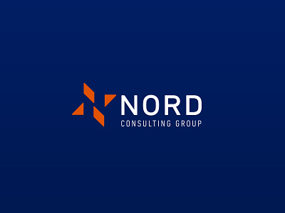 Nord Consulting Group blue brand deepblue design identity logo logotype orange star
