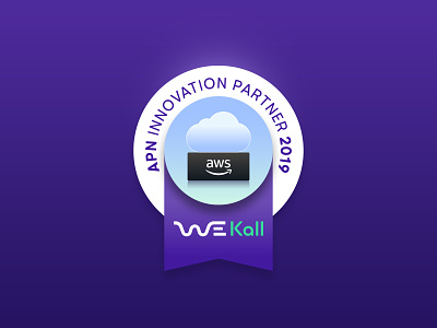 WeKall seal award amazon blue cloud illustration label label design labels seal telecommunication vector