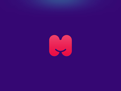 Muebla furniture logo logotype m minimal rounded smile