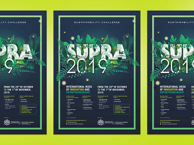 Supra2019 Poster green identity lubalin poster