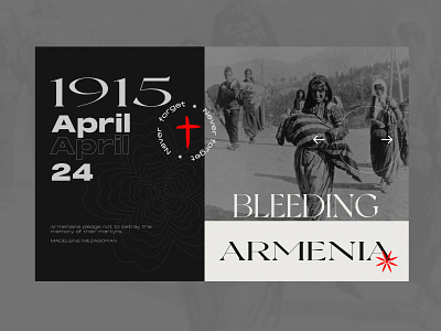 Armenian Genocide color design interaction modern poster ui ux web