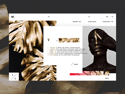 M. fashion interaction minimal page ui web