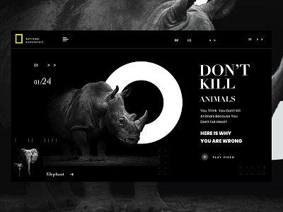 Don't kill Animals animals design landing template ui ux web