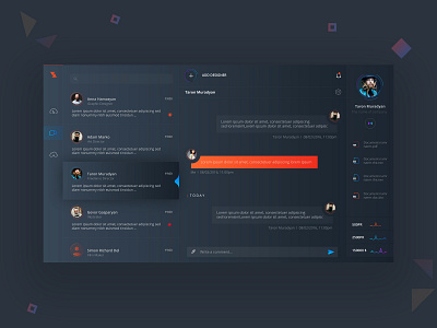 Chat color design interaction modern ui ux web