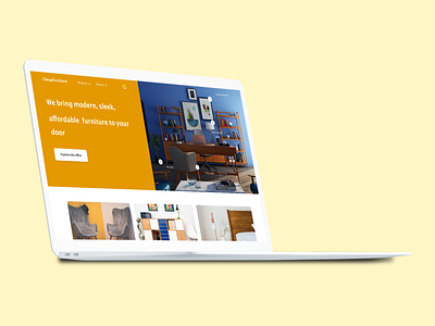 Furniture Ecommerce ecommerce furniture homepage ui ux webdesign xddailychallenge