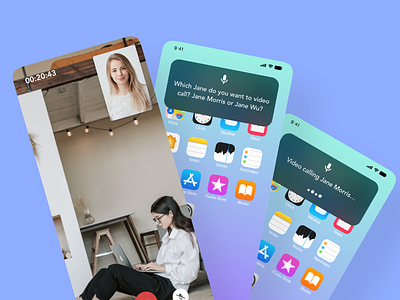 Video Call mobiledesign ui ux videocall voicecommand xddailychallenge