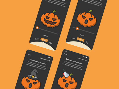 Pumpkin Carving Creator carving creator design halloween mobile mobiledesign pumpkin ui ux uxui xddailychallenge