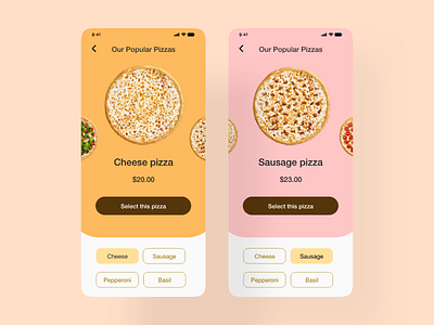 Pizza Menu