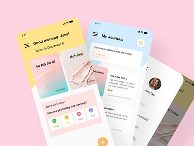 Journaling design journaling mobile mobiledesign ui ux uxui xddailychallenge