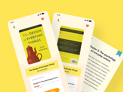 Reading Book book design mobile mobiledesign page view reading ui ux uxui xddailychallenge