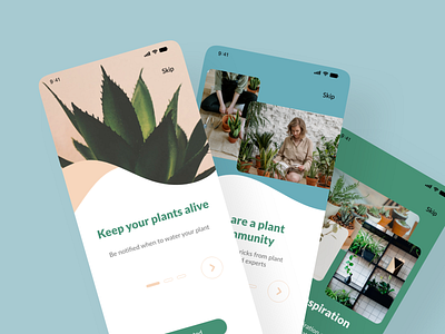 Onboarding for Plant App adobexd design mobiledesign onboarding plant app ui ux xddailychallenge