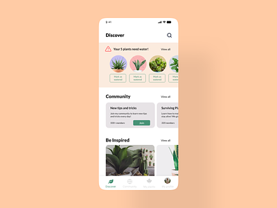 Browsing Page adobexd browsing page design discover mobile plants ui ux xdcreativechallenge xddailychallenge