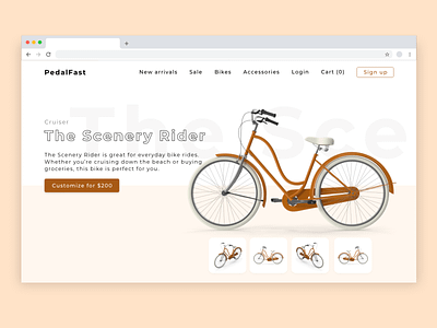 Bike Customization adobexd bike customization dailyui design ui ux web xddailychallenge