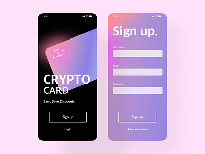 Crypto App adobexd app crytpo dailyui design mobile ui ux xddailychallenge