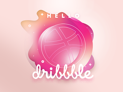 Hello Dribbble! debut design dreamy first shot gradient illustrator