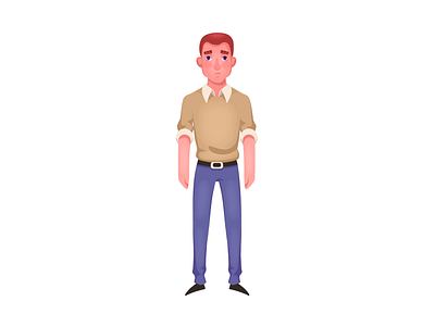 Sad Man after effects animation design illustration illustrator vector