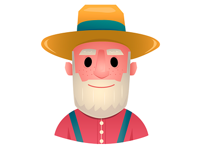 Old Farmer farmer illustration vector