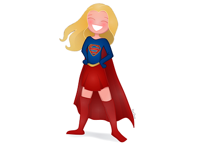 Super Girl girl hero illustration super vector