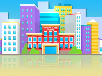 City animation design illustration vector
