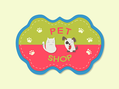 Pet Shop Label animation illustration label logo pet shop vector