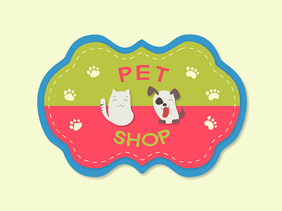 Pet Shop Label animation illustration label logo pet shop vector