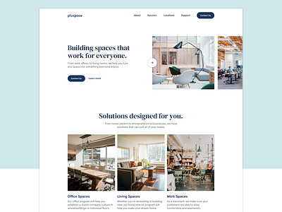 Interior Design Agency Landing Page app architecture branding design figma interior design landing page office space project typography ui ux web design