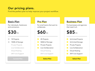 Daily UI Pricing Plan branding dailyui design figma pricing pricing plan project ui workflow
