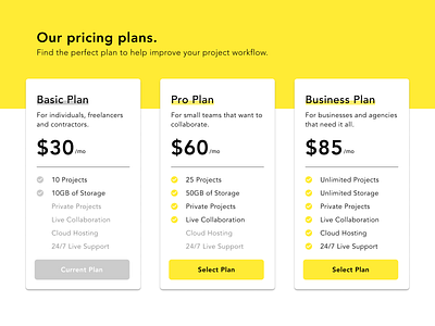 Daily UI Pricing Plan