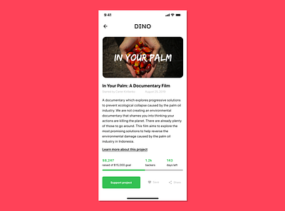 Daily UI - Crowdfunding Page app campaign color crowdfunding dailyui design figma project ui
