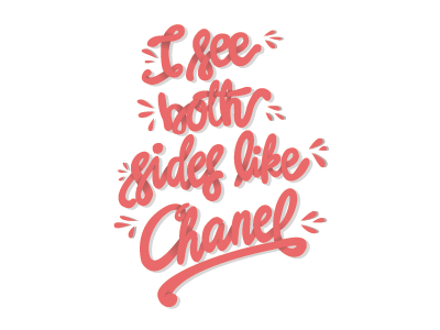 I see both sides like Chanel chanel frank frankocean goodtype handlettering illustrator ocean typography