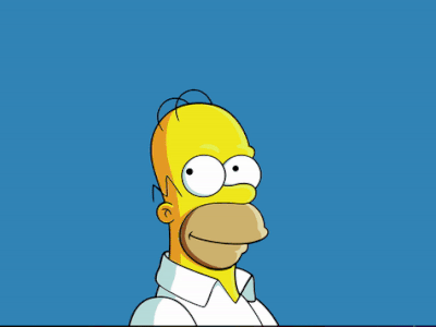 Homer tracking a donut cursor