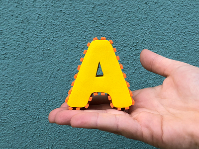A! 36daysoftype alphabet foam handmade letter