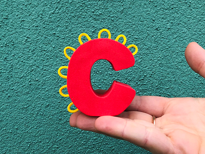 C! alphabet block foam letter spikes