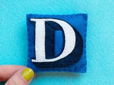 D / Didot Bold 36daysoftype didot felt handmade sewing