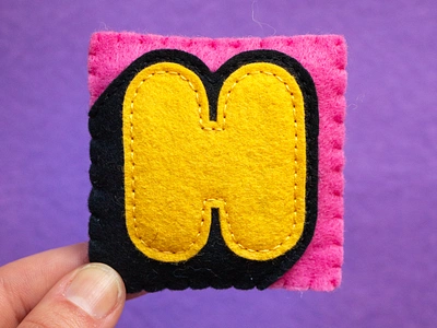 H / Hugo 36daysoftype felt handmade hugo sewing