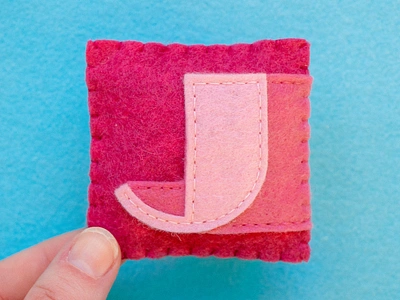 J / Jeanne Moderno Geometrique 36daysoftype felt handmade jeanne sewing type typography