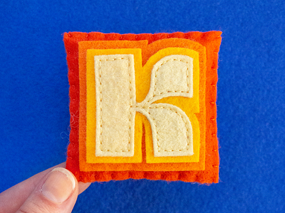 K / Kare 36daysoftype felt handmade kare sewing type typography